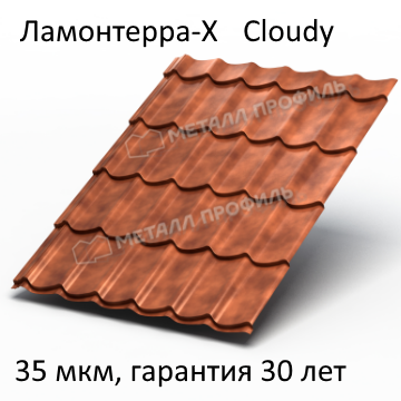 Ламонтерра-Х покрытие Cloudy, сталь 0,5 мм