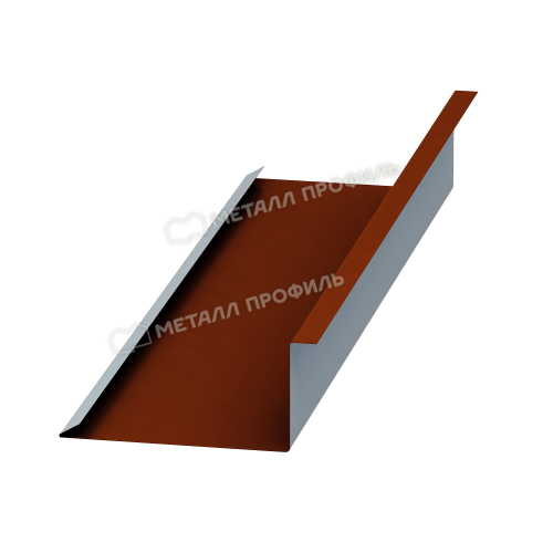 Планка примыкания нижняя 250х122х2000 (AGNETA-20-Copper\Copper-0.5)